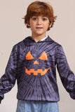 Grå Halloween Græskar Mønster Familie Kostume Hættetrøje Top
