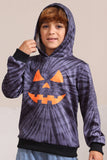 Grå Halloween Græskar Mønster Familie Kostume Hættetrøje Top