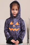 Grå Halloween Græskar Mønster Familie Kostume Hættetrøje Top