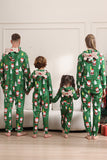 Grøn julepyjamas til familie matchende jul til kvinder mænd hætteklædte ét stykke pjs ferie nattøj