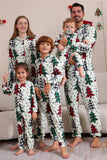 familie jul pyjamas forældre-barn tøj sødt juletræ hætteklædte jumpsuit jul familie sæt