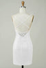 Indlæs billede til gallerivisning Pailletter Bodycon Lille hvid kjole