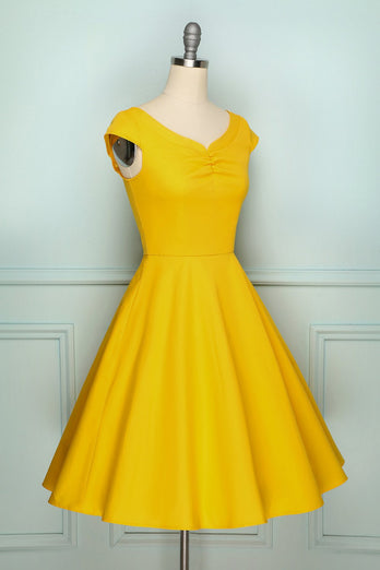 50'erne Solid kjole