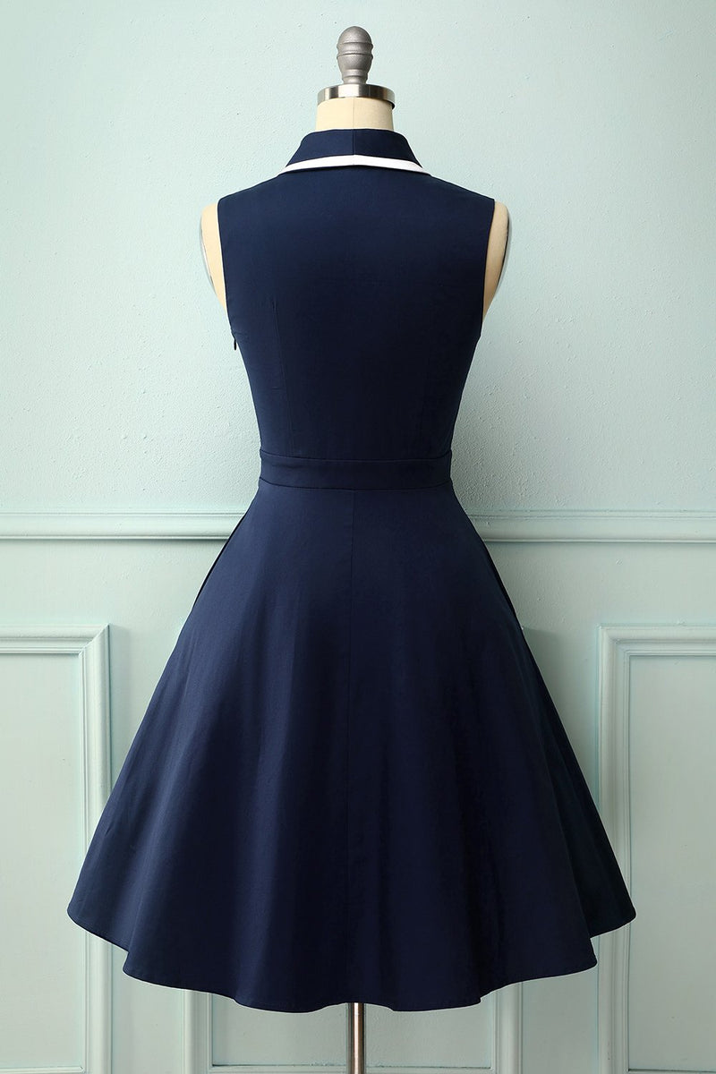 Indlæs billede til gallerivisning Flade Bla 1950erne stil kjole