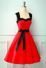 Indlæs billede til gallerivisning Vintage Rød 1950&#39;er Stil Kjole