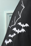 Sort 1950'erne Bat Cape Swing kjole