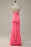 Blush Sheath Glitter Prom Kjole med pailletter