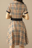 Rød 1950'erne Plaid gynge Vintage Kjole