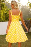 Gul Polka Prikker 1950'erne Sundress