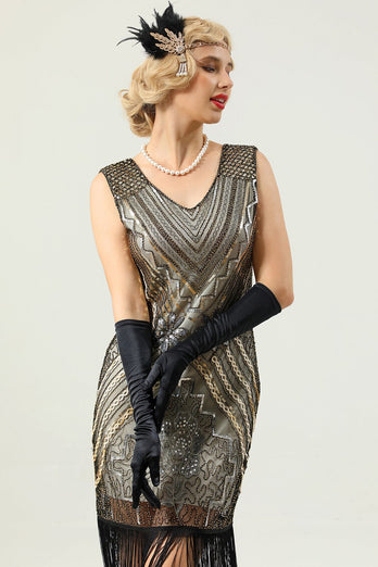 Ærmeløs Gatsby kjole fra 1920'erne