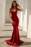 Havfrue V-hals Enkel Prom Dress