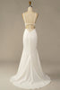 Indlæs billede til gallerivisning Hvid havfrue lang brudekjole