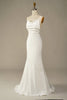 Indlæs billede til gallerivisning Hvid havfrue lang brudekjole