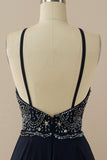 Halter Beaded backless prom kjole