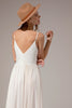 Indlæs billede til gallerivisning Hvid lang Chiffon brudepige Maxi kjole
