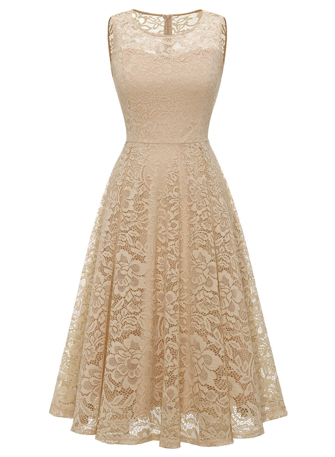 Champagne blonde kjole med lommer