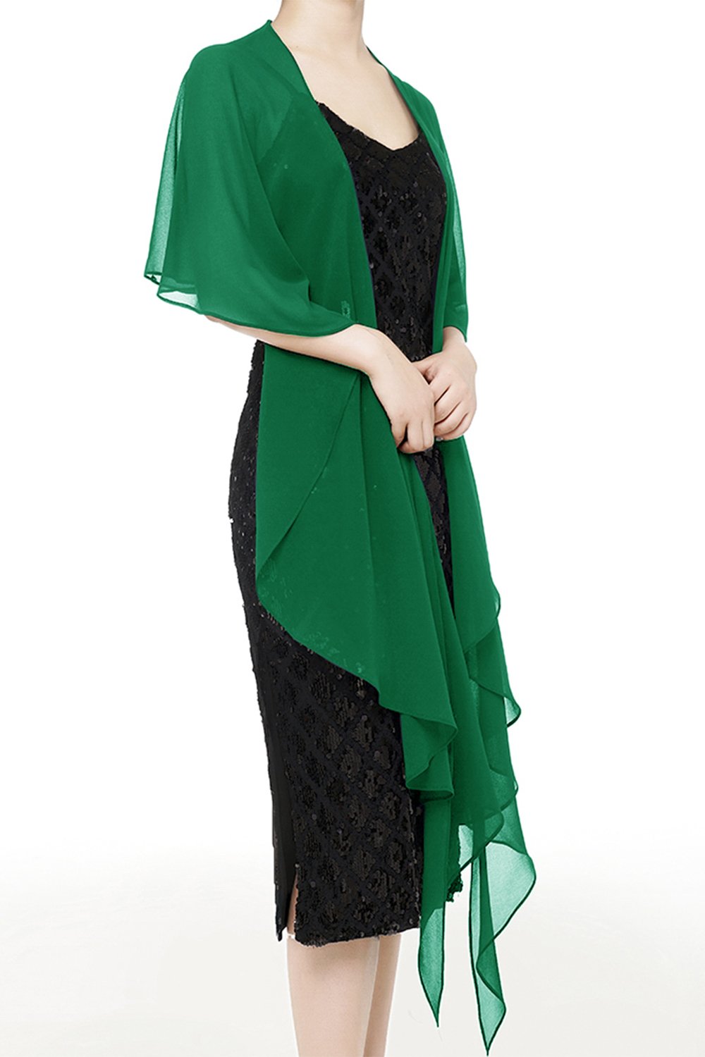 Soft Chiffon Scarve sjaler Wraps til kjoler Kvinder Tilbehør