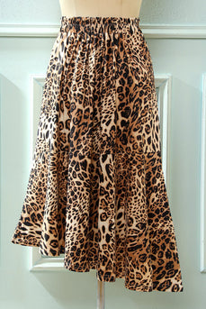 Leopard trykt nederdel
