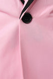 Pink Notched Lapel Mænd Prom Blazer