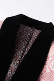 Lyserød Jacquard Sjal Revers 2 stykker mænds galladragter