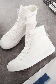 Hvidt spænde High Top Canvas Sneakers
