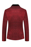 Red Jacquard 2 stk mænds galladragter