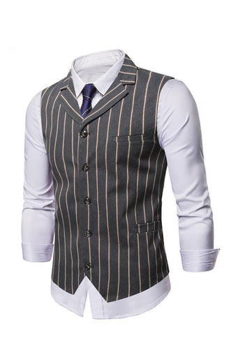 Single Breasted Notched Lapel Slim Fit Herrevest