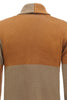 Indlæs billede til gallerivisning Brunt patchwork sjal krave lange ærmer mænds cardigan sweater