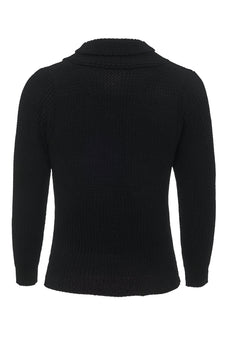 Sorte lange ærmer pullover mænds sweater