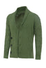 Indlæs billede til gallerivisning Grøn sjalskrave Langærmet Cardigan sweater til mænd