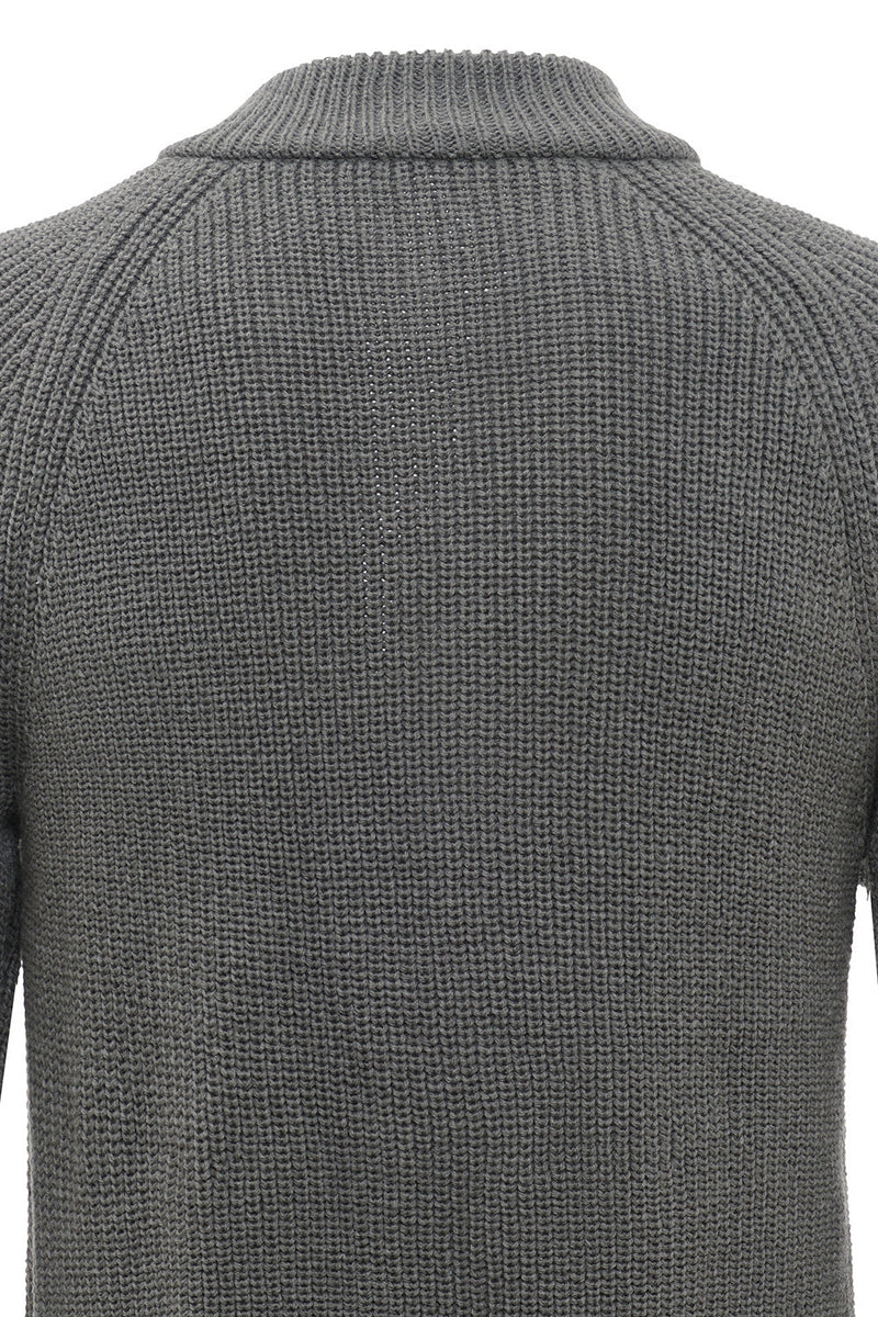 Indlæs billede til gallerivisning Grå sweater med fuld lynlås til mænd