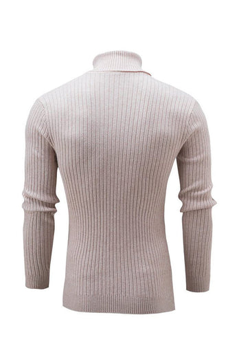Navy Mænds Slim Fit Turtleneck Casual Twisted Strikkede Pullover Sweaters
