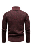 Bourgogne Mænds Casual Stand Krave Sweater