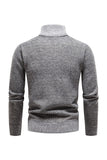 Bourgogne Mænds Casual Stand Krave Sweater