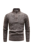 Bourgogne Mænds Casual Stand Krave Sweater