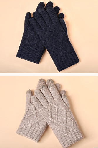 Sorte strikkede handsker