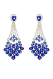 Royal Blue Rhinestone Stud Øreringe