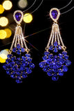 Royal Blue Rhinestone Stud Øreringe