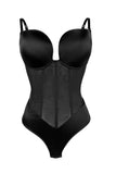 Sort korset Mave kontrol Butt Løft Bodysuit Shapewear