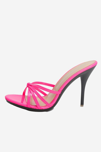 Hot pink spids tå stiletto sandaler