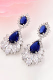 Royal Blue Teardrop Dangle Øreringe Party Prom smykker