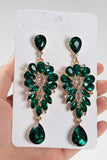 Royal Blue Vintage Rhinestone Teardrop Dangle øreringe