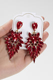 Red Sparkly Rhinestone Drop Dangle øreringe til bal