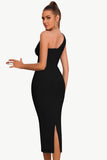 Bodycon en skulder sort festkjole