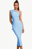 Bodycon en skulder sort festkjole