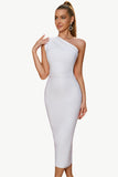 Bodycon en skulder sort festkjole