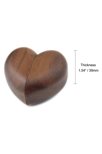 Træ hjerteformet forlovelsesring boks