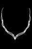 Indlæs billede til gallerivisning Sølv Krystal halskæde øreringe smykker Sæt
