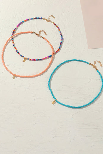 Tre-farve Boho stil halskæde