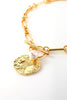Indlæs billede til gallerivisning Gylden halskæde med perle